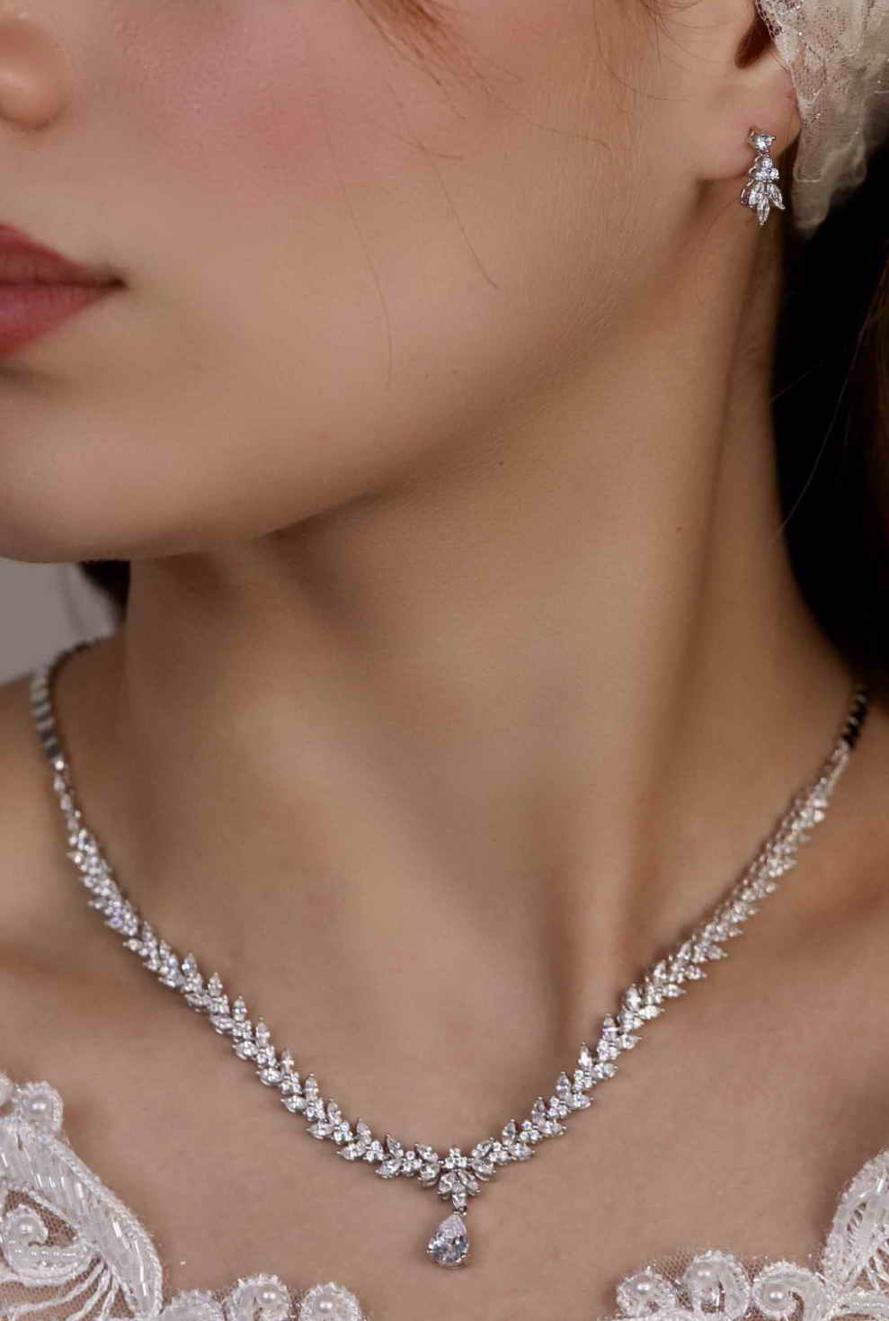💍سرويس جواهری خاص و زيبا(گردنبند ، گوشواره ، دستبند) نقره عیار 925 (S_6043)‌‌‌‌‌‌ ‌