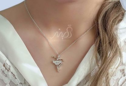 💍گردنبند بالرين ؛ با طراحی زیبا نقره عیار ۹۲۵ (G_3063)