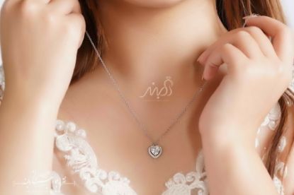 گردنبند جواهری پرطرفدار نگین Heart ؛ با طراحی زیبا و خاص نقره عیار ۹۲۵ (G_3101)