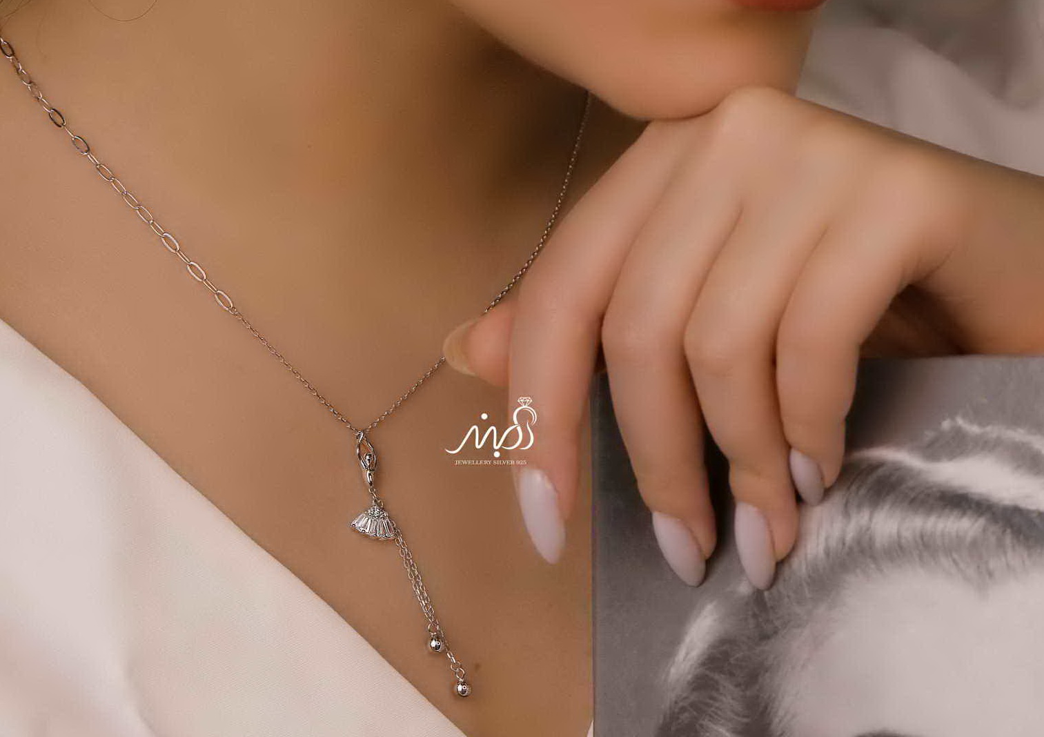 💍گردنبند يالرين خاص و زیبا ، نقره عیار ۹۲۵ (G_3161)‌‌‌‌‌‌
