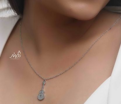 💍گردنبند گيتارخاص و زیبا ، نقره عیار ۹۲۵ (G_3189)‌‌‌‌‌‌
