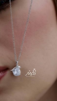 💍گردنبند نگین و دلفین خاص و زیبا نقره عیار 925 (G_3114)		