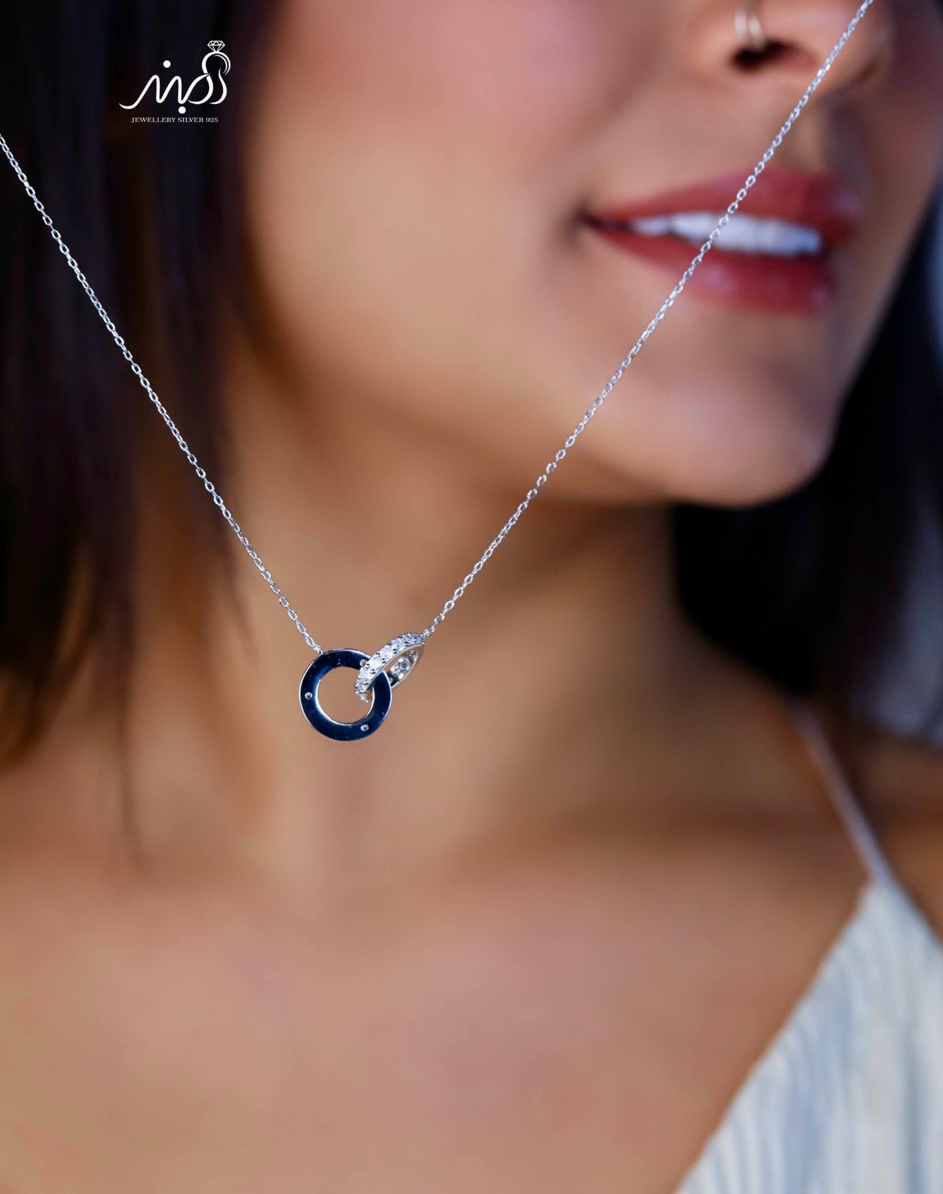 💍گردنبند جواهري خاص و زیبا ، نقره عیار 925 (G_3219)‌‌‌‌‌‌