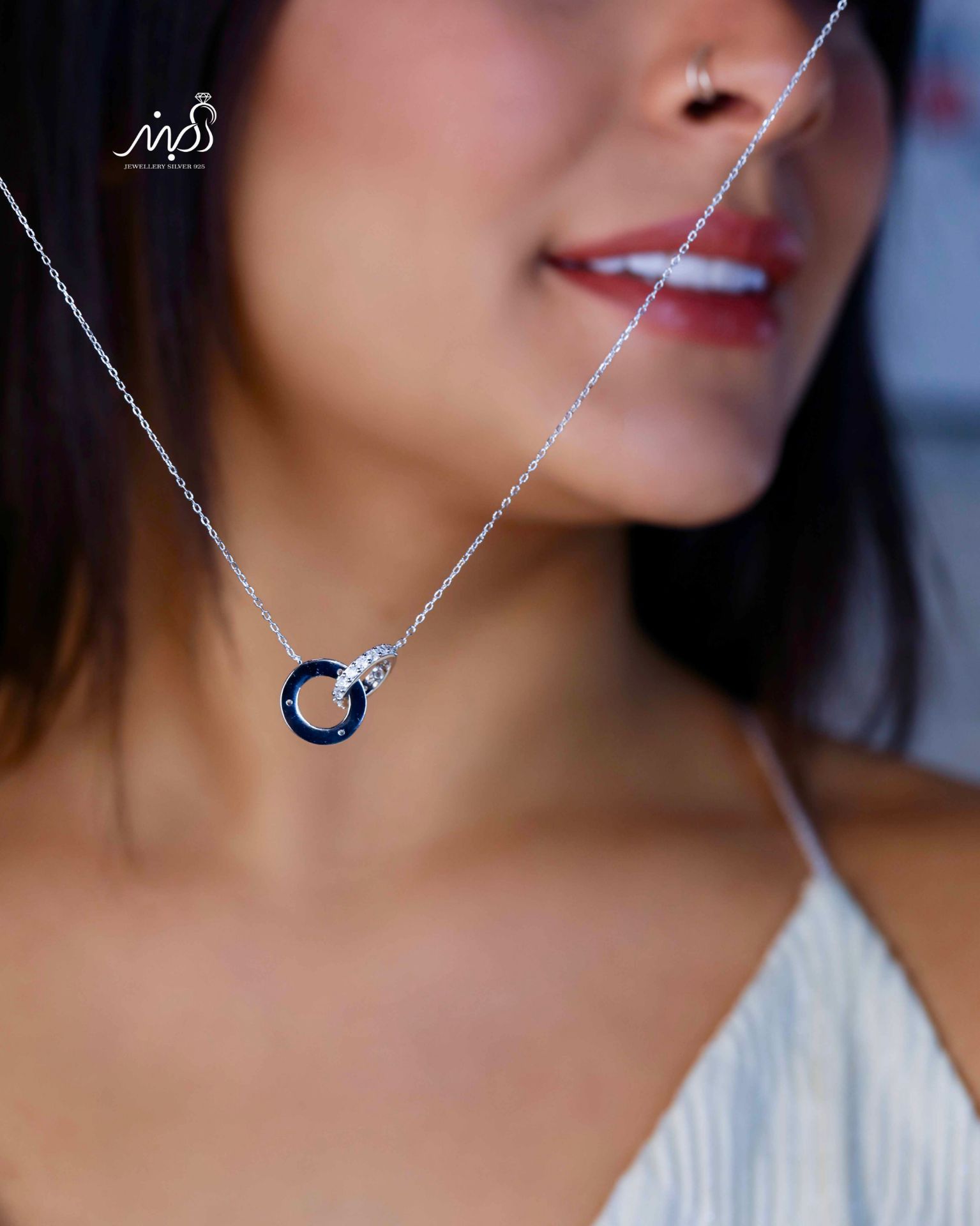 💍گردنبند جواهري خاص و زیبا ، نقره عیار 925 (G_3219)‌‌‌‌‌‌