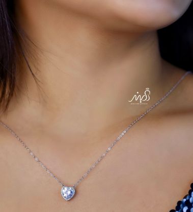 💍گردنبند جواهري قلب خاص و زیبا ، نقره عیار 925 (G_3234)‌‌‌‌‌‌