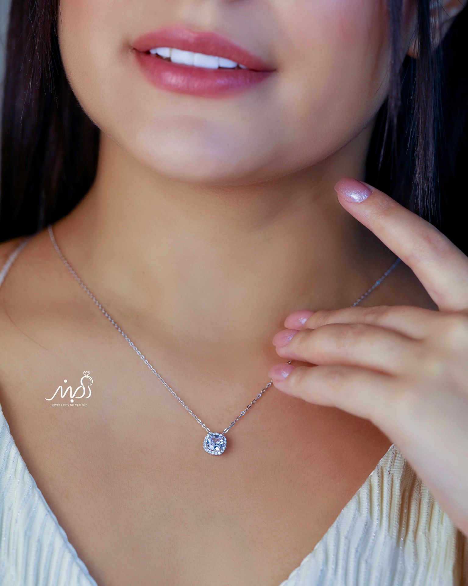 💍گردنبند جواهري خاص و زیبا ، نقره عیار 925 (G_3232)‌‌‌‌‌‌