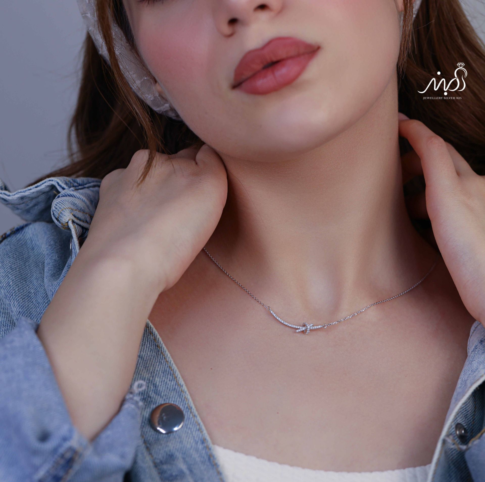 💍گردنبند جواهري خاص و زیبا ، نقره عیار ۹۲۵ (G_3246)‌‌‌‌‌‌