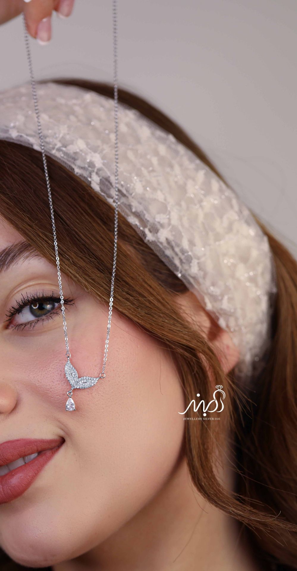 💍گردنبند جواهري آویز دار خاص و زیبا ، نقره عیار ۹۲۵ (G_3245)‌‌‌‌‌‌