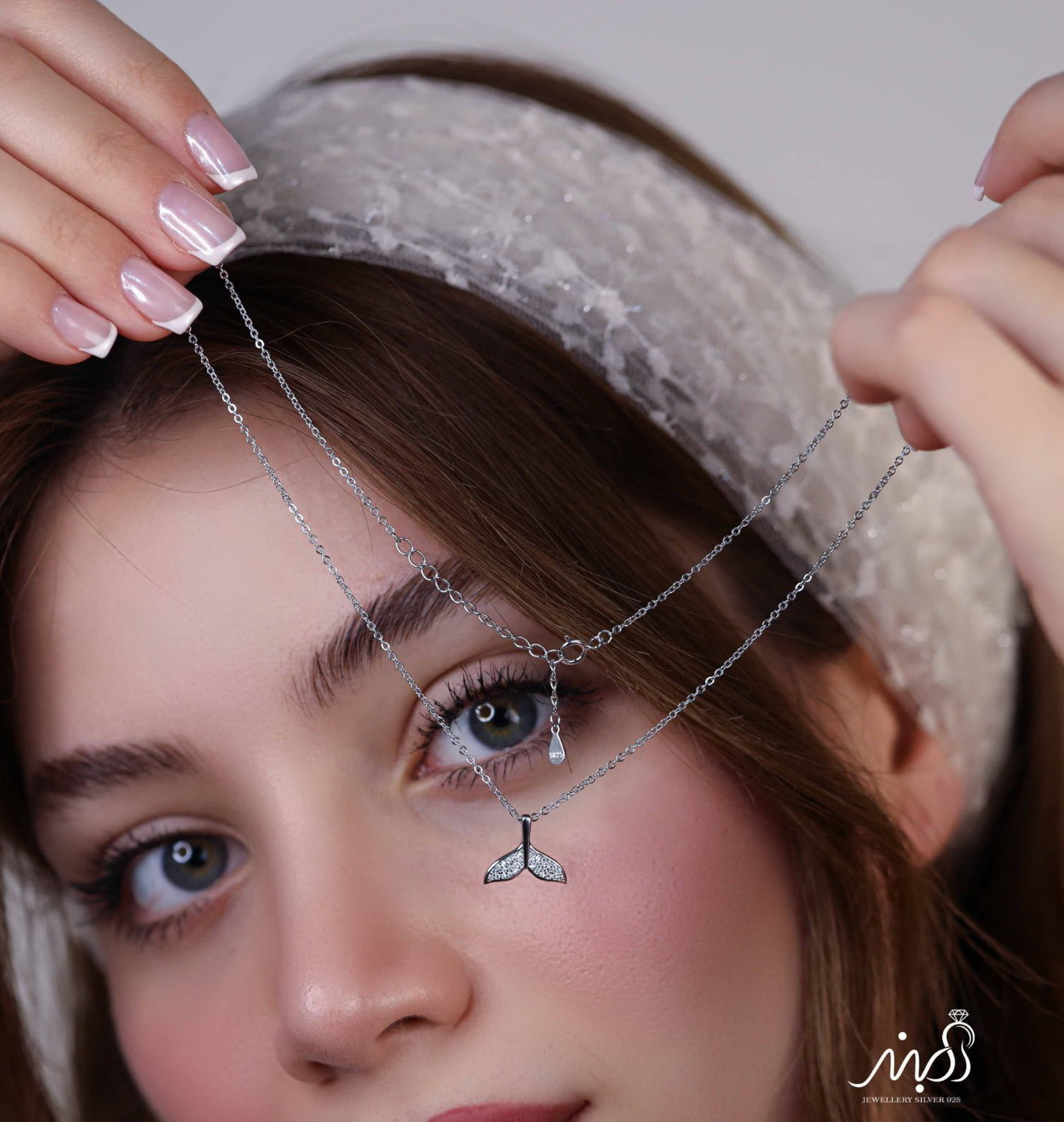 💍گردنبند جواهري خاص و زیبا ، نقره عیار ۹۲۵ (G_3249