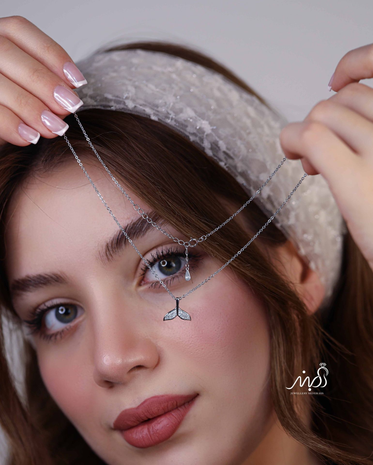 💍گردنبند جواهري خاص و زیبا ، نقره عیار ۹۲۵ (G_3249