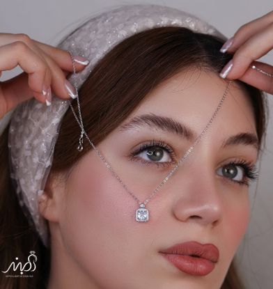 💍گردنبند جواهري امرالد خاص و زیبا ، نقره عیار ۹۲۵ (G_3248)‌‌‌‌‌‌