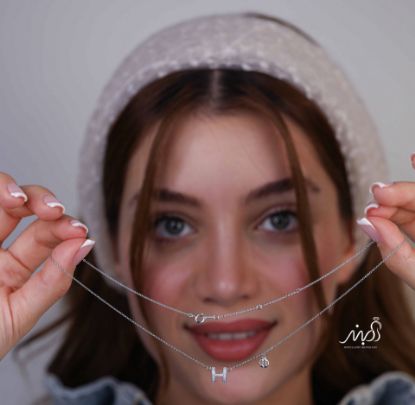 💍گردنبند جواهری H ، خاص و زیبا ، نقره عیار ۹۲۵ (G_3254)‌‌‌‌‌‌