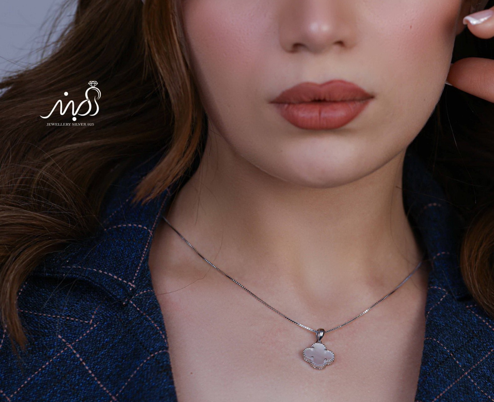 💍گردنبند جواهری ونکلیف صدفی ، خاص و زیبا ، نقره عیار ۹۲۵ (G_3259)‌‌‌‌‌‌