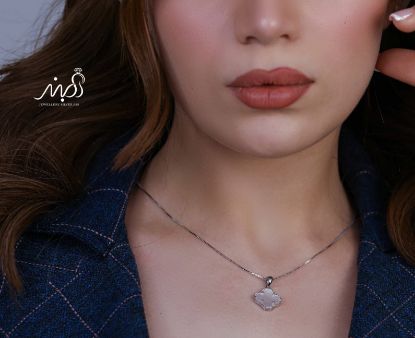 💍گردنبند جواهری ونکلیف صدفی ، خاص و زیبا ، نقره عیار ۹۲۵ (G_3259)‌‌‌‌‌‌