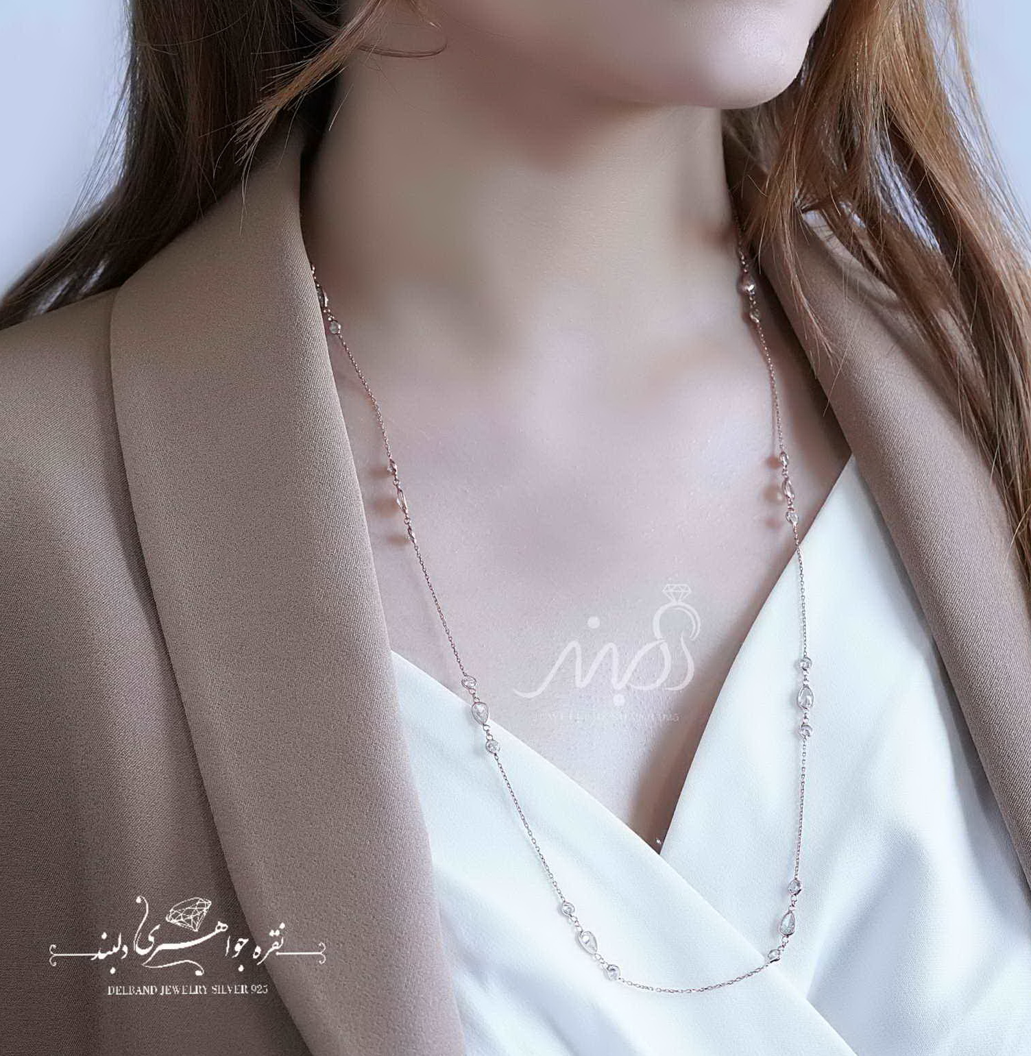 💍رولباسی لوكس رزگلد نگین دار ؛ نقره عیار ۹۲۵ (G_3084)