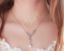 💍گردنبند جواهری طرح برگ و مروارید ؛ زیبا و خاص ؛ نقره عیار ۹۲۵ با روکش طلا سفید‌‌
