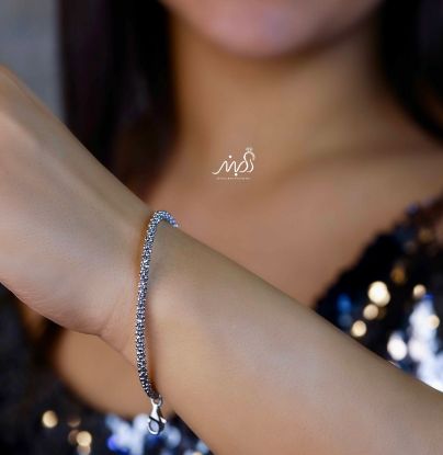 💍دستبند جواهری خاص و زیبا ، نقره عیار 925 (D_7131)	