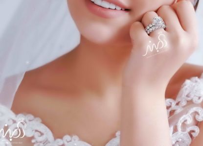 💍حلقه و پشت حلقه جواهری دورنگین آمریکایی ، نگین Round ؛ با طراحی خاص و زیبا نقره عیار 925 با روکش طلا سفید‌‌‌‌‌‌‌ ‌‌	