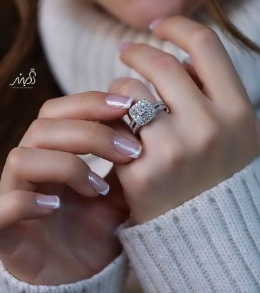 💍حلقه و پشت حلقه جواهری ، خاص و زیبا نقره عیار 925(P_2046)	