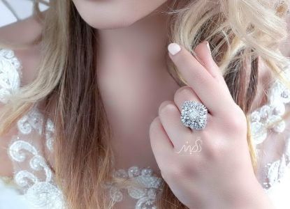 💍انگشتر جواهری مارکیز ؛ خاص و زیبا نقره عیار 925(R_1127)