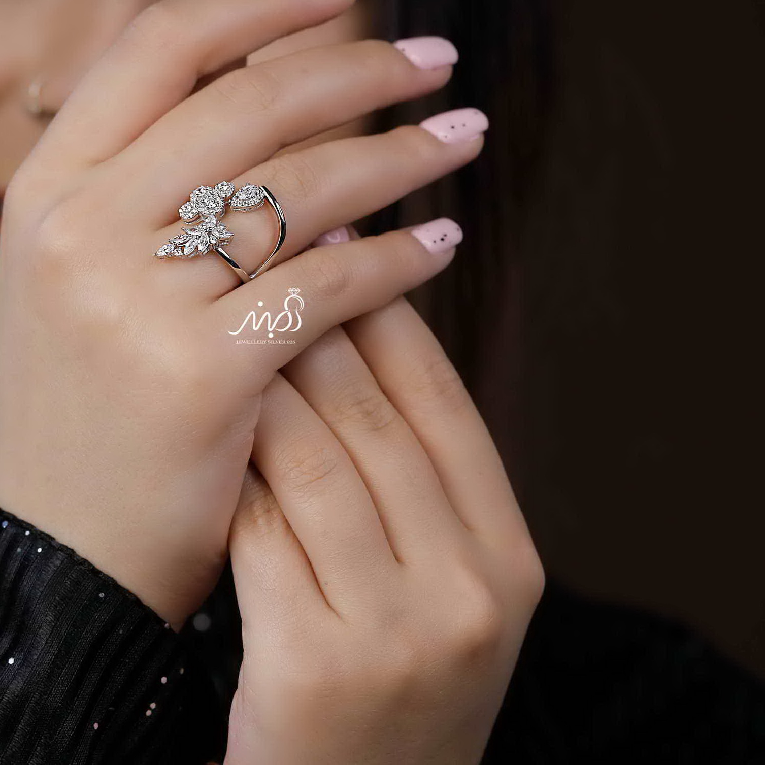 💍انگشتر جواهری ؛ نقره عیار ۹۲۵(R_1139)