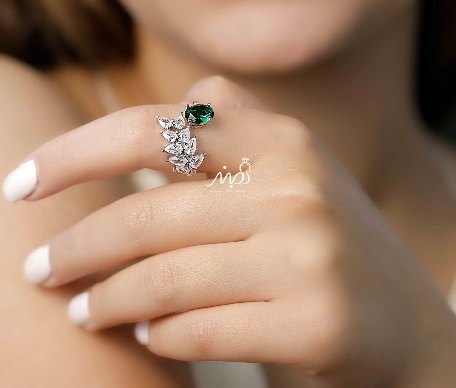 💍انگشتر جواهری بسیار خاص و زیبا؛ نقره عیار ۹۲۵(R_1145)