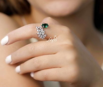 💍انگشتر جواهری بسیار خاص و زیبا؛ نقره عیار 925(R_1145)