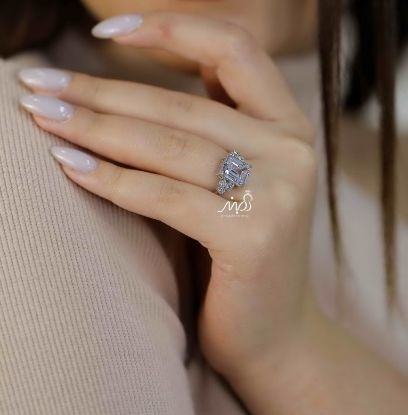 💍انگشتر جواهری خاص و زیبا؛ نقره عیار 925(R_1148)