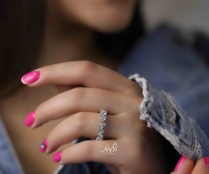 💍انگشتر جواهری با نگين هاي قلب خاص و زیبا؛ نقره عیار 925(R_1160) 
