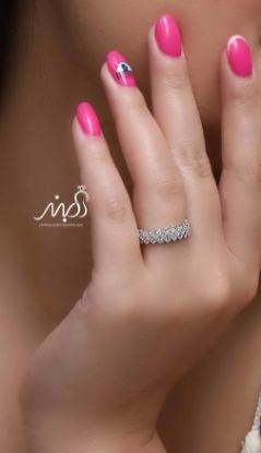 💍حلقه جواهری پرنس سه رج- ظریف و زیبا نقره عیار 925(R_1170)