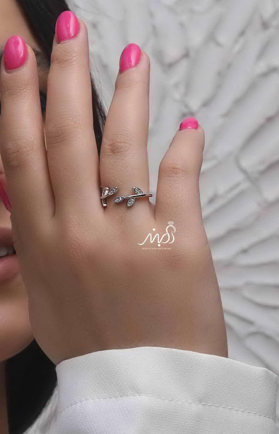 💍انگشتر برگ خاص و زیبا؛ نقره عیار ۹۲۵(R_1176)