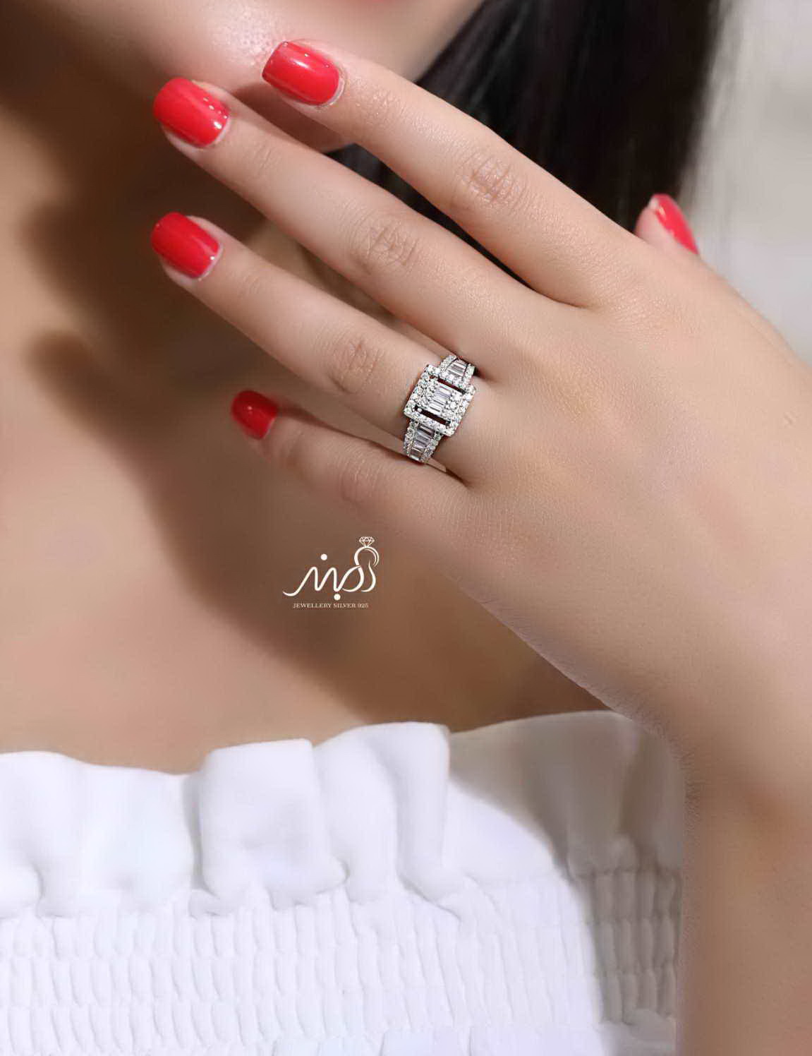 💍انگشتر جواهري خاص و زیبا؛ نقره عیار ۹۲۵(R_1203)
