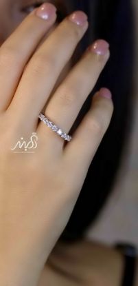 💍انگشتر دورنگين جواهري خاص و زیبا؛ نقره عیار 925(R_1214)	