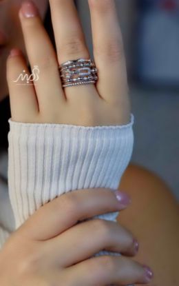 💍انگشتر لوکس جواهري خاص و زیبا؛ نقره عیار 925(R_1216)	