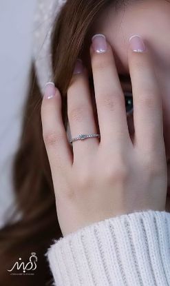 💍انگشتر جواهري ظریف خاص و زیبا؛ نقره عیار 925(R_1222)