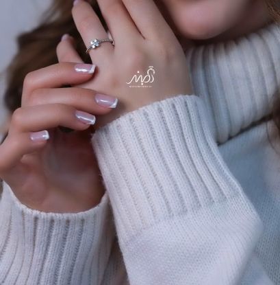 💍انگشتر جواهري ظریف خاص و زیبا؛ نقره عیار 925(R_1225)	