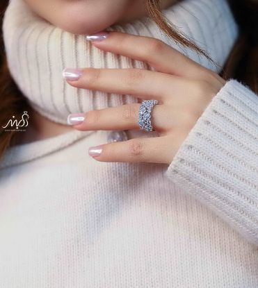 💍انگشتر جواهري خاص و زیبا؛ نقره عیار 925(R_1229)	