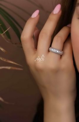 💍انگشتر جواهري خاص و زیبا؛ نقره عیار 925(R_1246)	