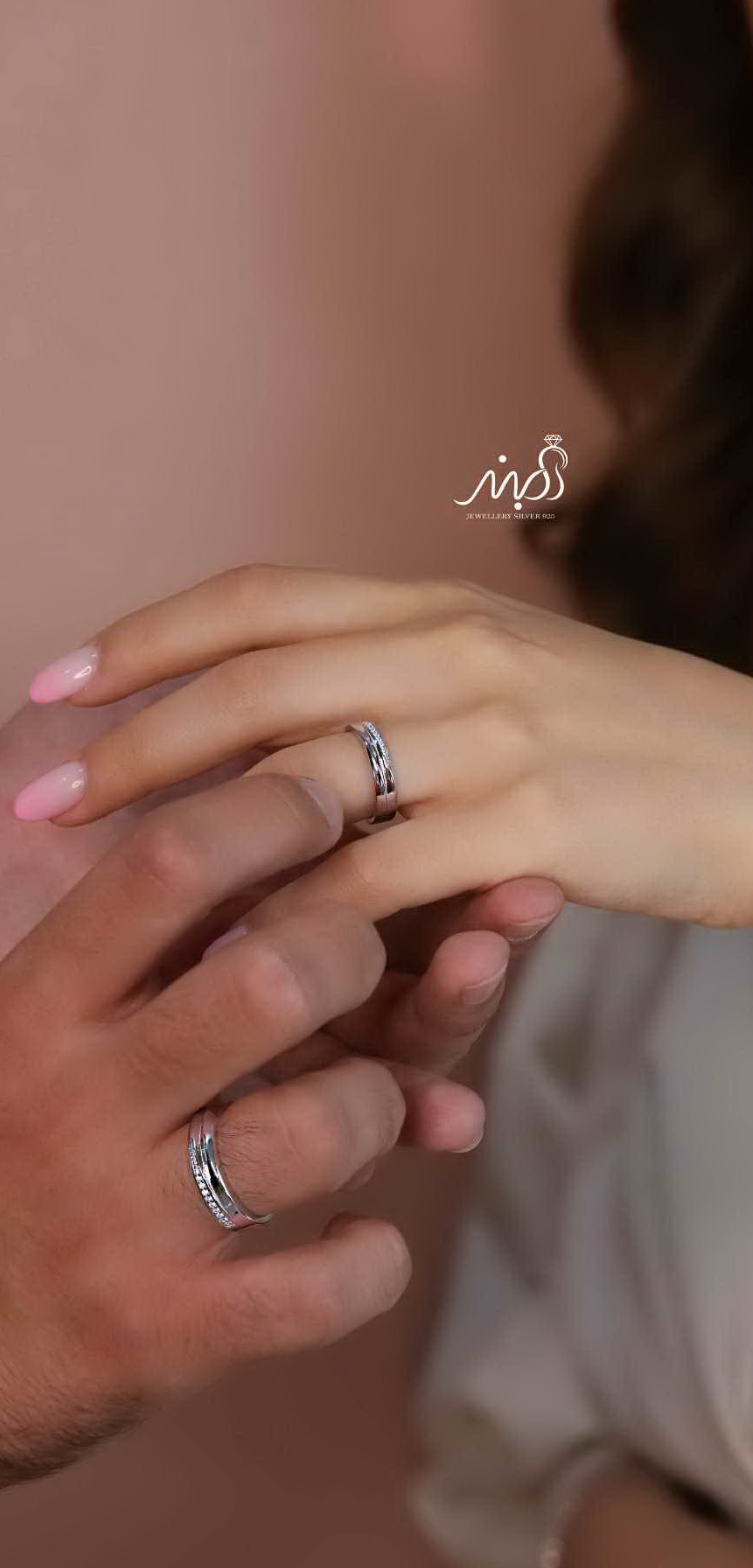 	💍حلقه ست جواهري(مردانه و زنانه) خاص و زیبا؛ نقره عیار ۹۲۵(R_1249)