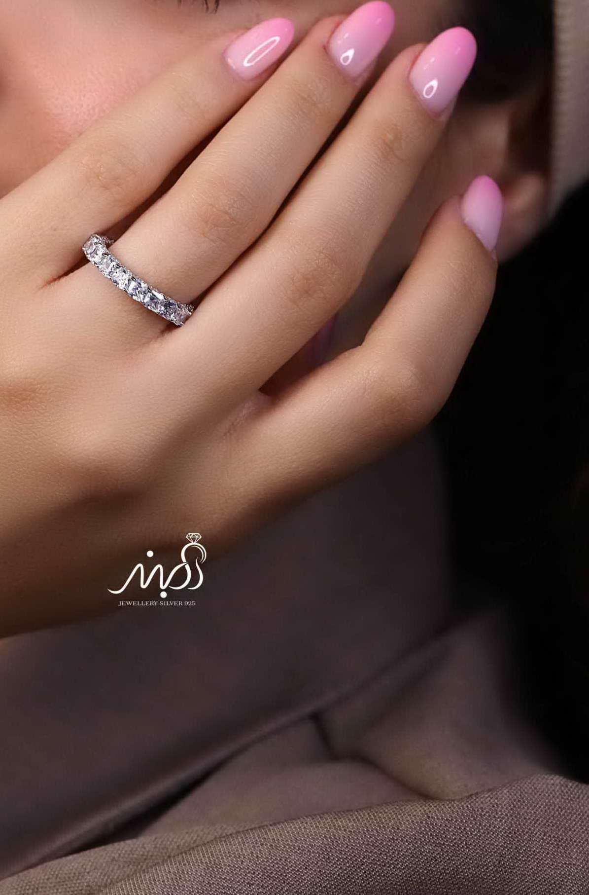 💍انگشتر جواهري تنیسی خاص و زیبا؛ نقره عیار ۹۲۵(R_1262)