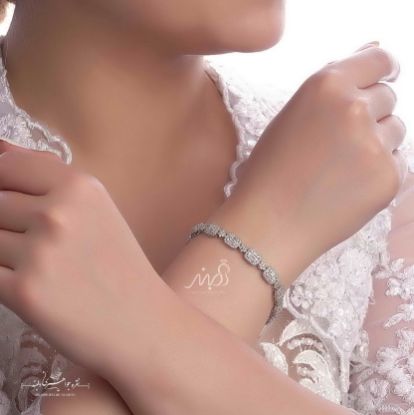💍دستبند جواهری لوکس نقره عیار 925 با قفل جواهری(D_7026)