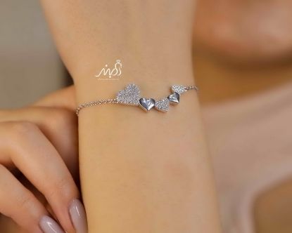 💍دستبند قلب خاص و زیبا نقره عیار 925 ( D_7074)