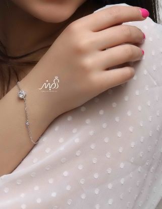 💍دستبندخاص و زیبا نقره عیار 925 (D_7095)