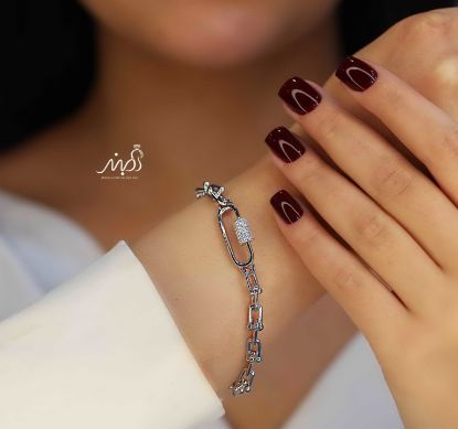 💍دستبند جواهری تیفانی خاص و زیبا ، نقره عیار 925 (D_7109)