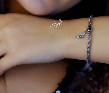 💍دستبند جواهری خاص و زیبا ، نقره عیار 925 (D_7129)	