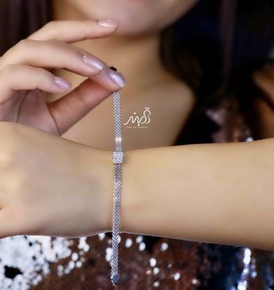 💍دستبند جواهری خاص و زیبا ، نقره عیار 925 (D_7133)	