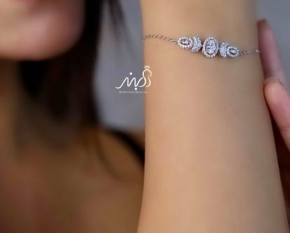 💍دستبند جواهری خاص و زیبا ، نقره عیار 925 (D_7137)	