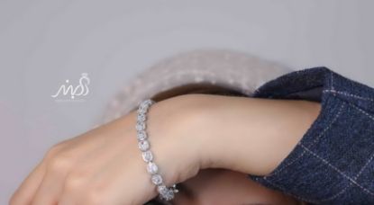 💍دستبند جواهری خاص و زیبا ، نقره عیار 925 (D_7160)	