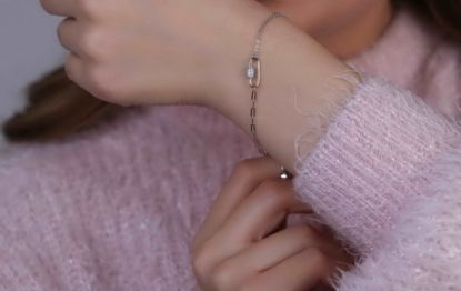 💍دستبند جواهری اسپرت خاص و زیبا ، نقره عیار 925 (D_7166)	