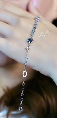 💍دستبند جواهری اسپرت  خاص و زیبا ، نقره عیار 925 (D_7174)	